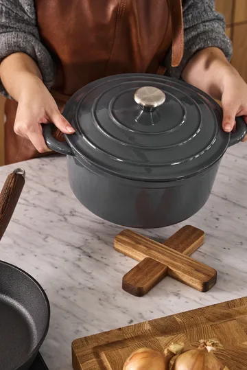 Nordwik cast iron pot round 5 l - Grey - Nordwik