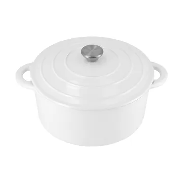 Nordwik cast iron pot round 5 l - White - Nordwik
