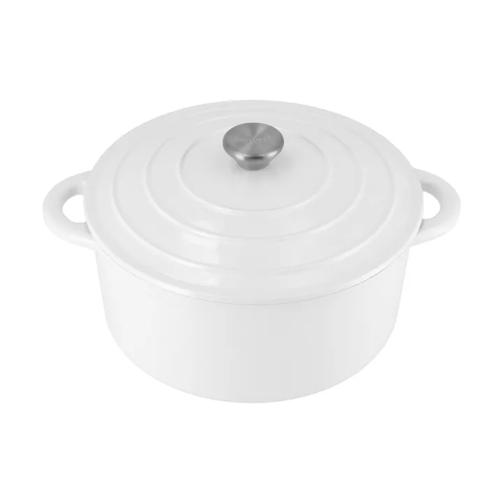 Nordwik cast iron pot round 5 l - White - Nordwik