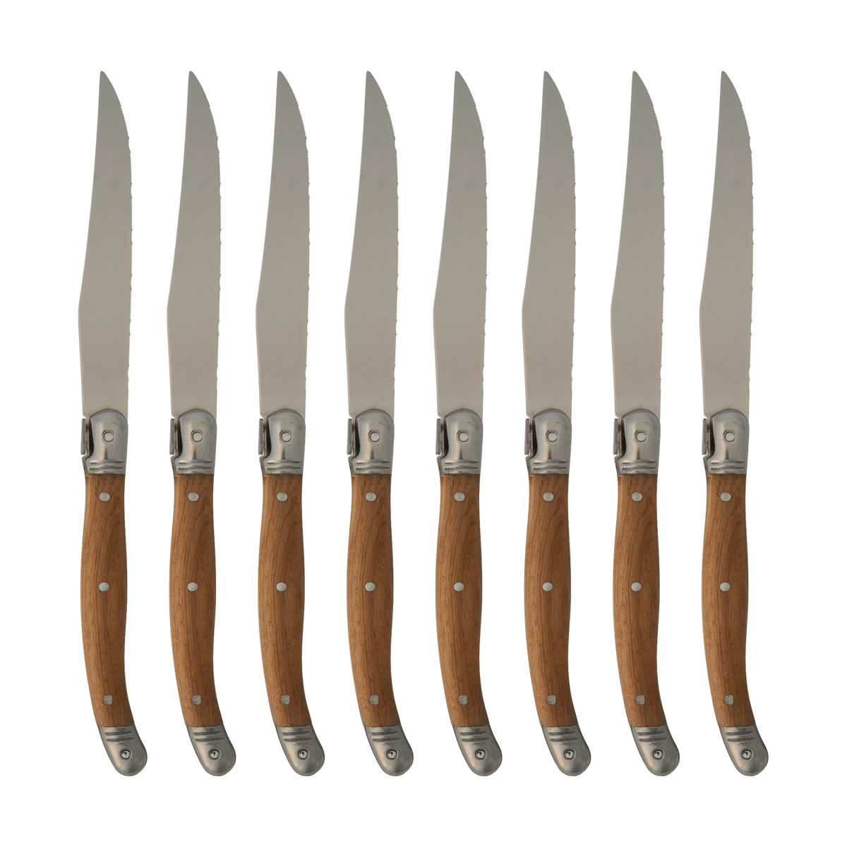 Nordwik French steak knife 8 pcs Stainless steel-wood