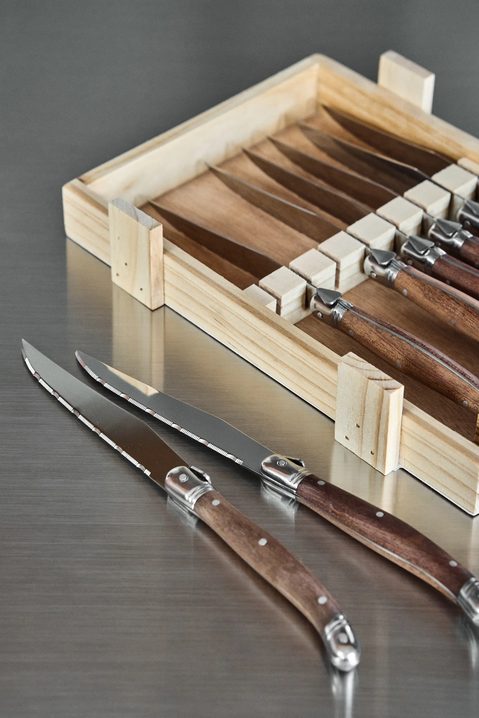 Nordwik French steak knife 8 pcs, Stainless steel-wood Nordwik