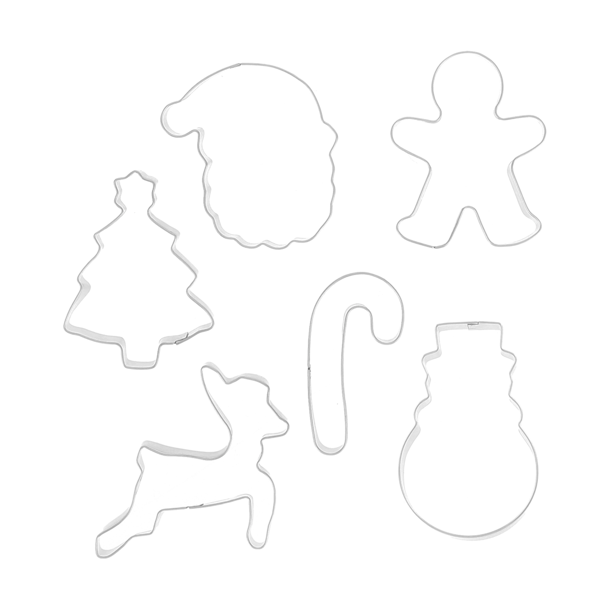 Nordwik Nordwik gingerbread cutter christmas 6 pieces Stainless steel
