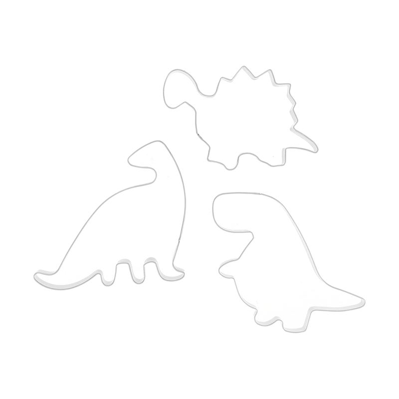 Nordwik Nordwik gingerbread cutter dinosaur 3 piece set Stainless steel