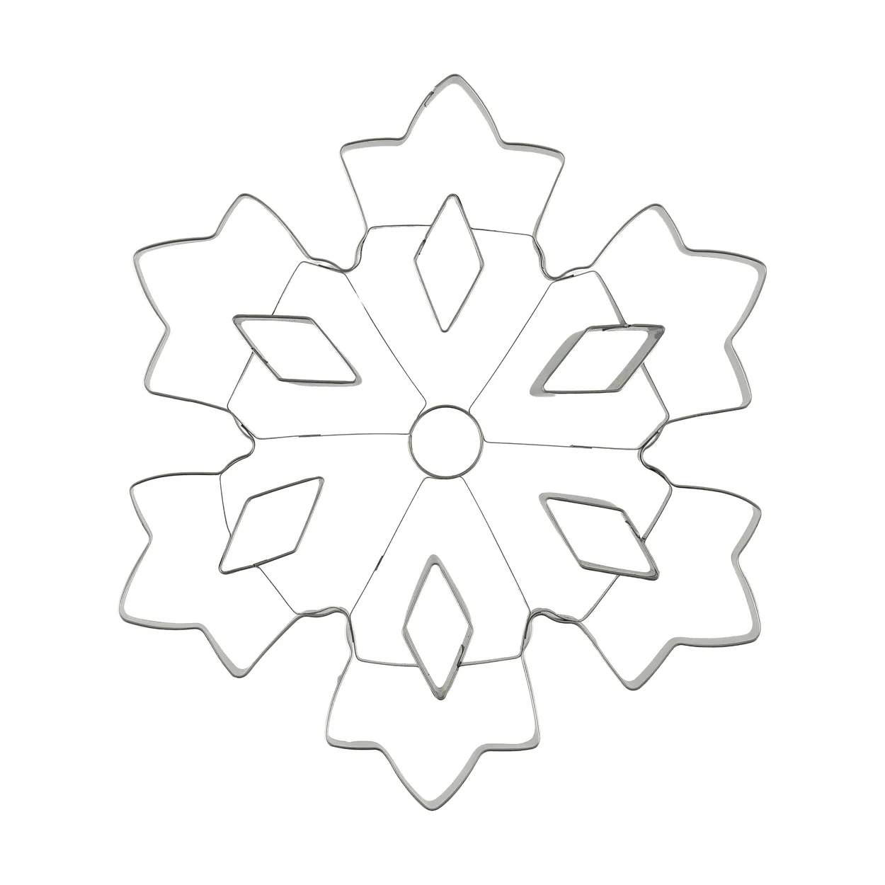 Nordwik gingerbread cutter snowflake Large | Scandinavian Design | Cookie/Biscuit cutters & cake tins | Silver-coloured
