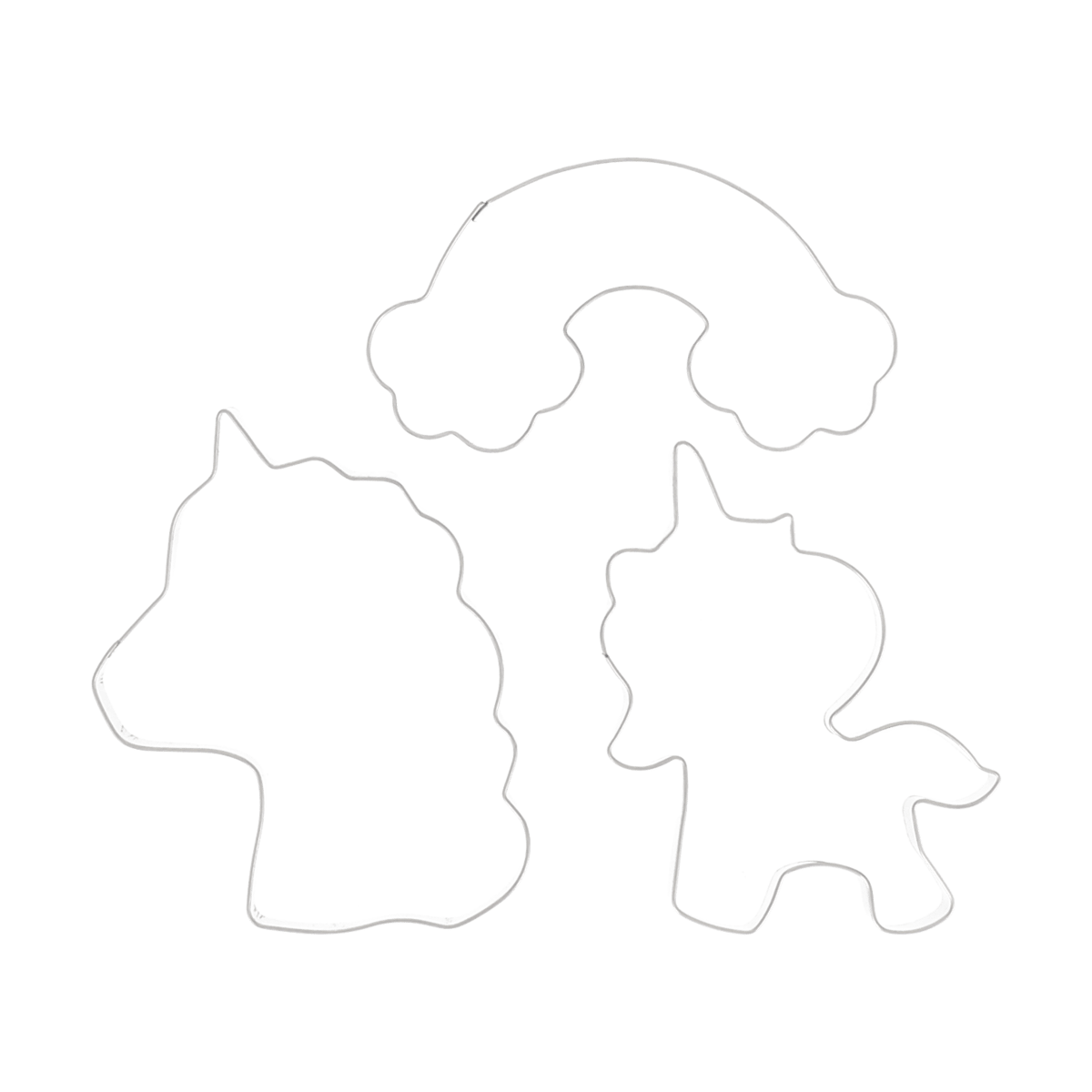 Nordwik Nordwik gingerbread cutter unicorn 3 piece set Stainless steel