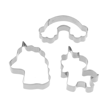 Nordwik gingerbread cutter unicorn 3 piece set - Stainless steel - Nordwik