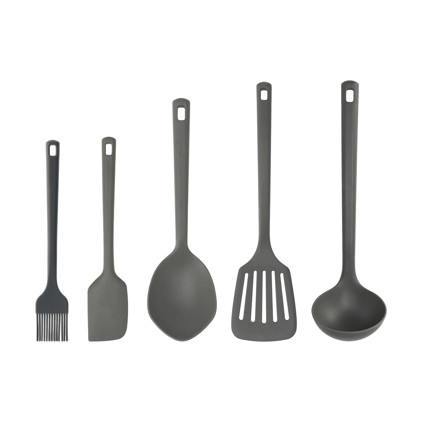 Nordwik kitchen utensils silicone 5 pieces - Grey,  Nordwik