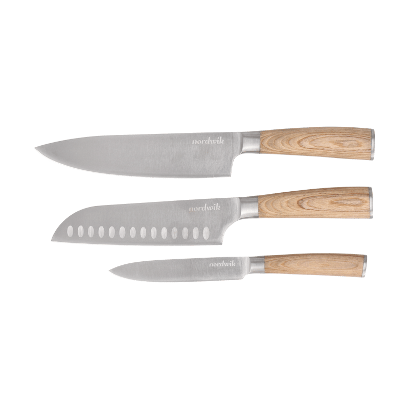 Nordwik Nordwik knife set 3 piece Pakka wood