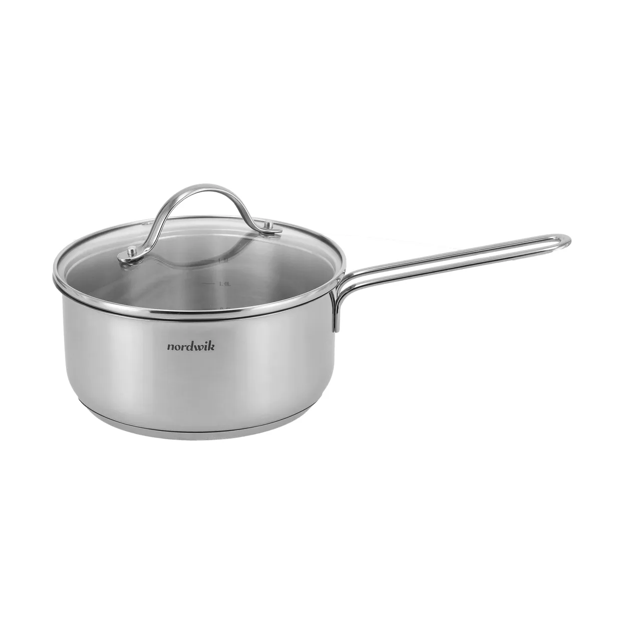 Nordwik saucepan with glass lid 1.9 liter Stainless steel