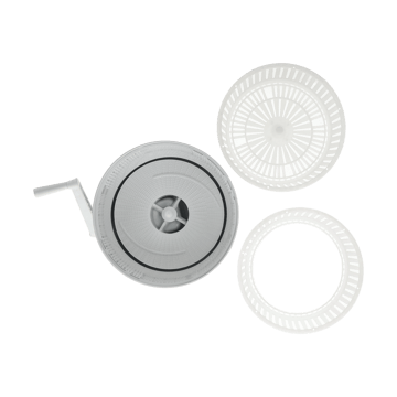 Potato peeler with crank & 2-in-1 salad spinner - White - Nordwik
