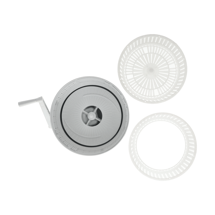 Potato peeler with crank & 2-in-1 salad spinner, White Nordwik