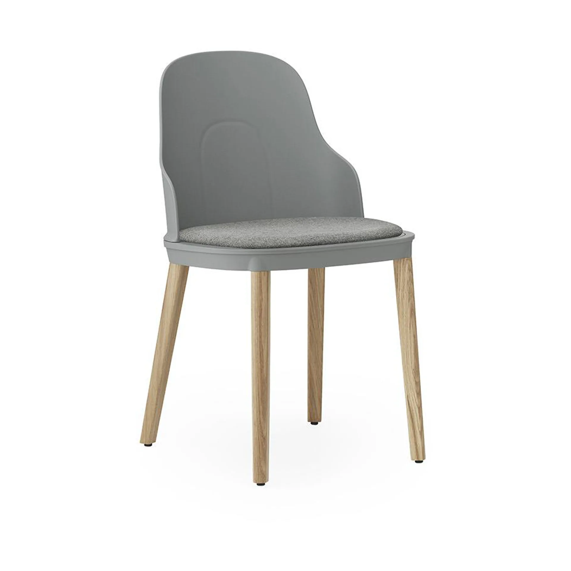Allez chair with cushion and oak legs, Grey Normann Copenhagen