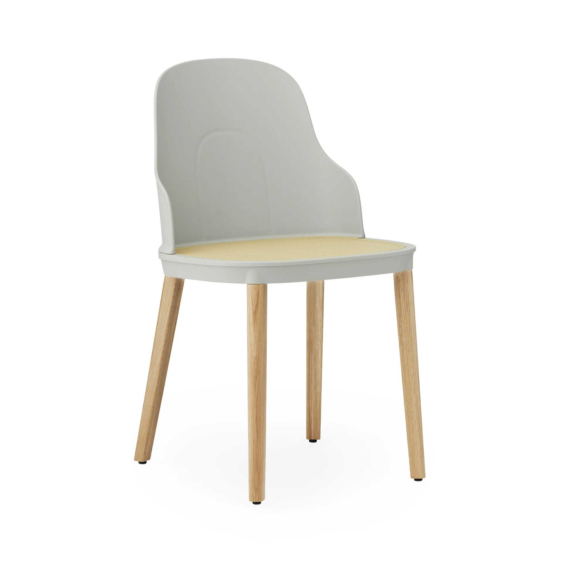 Allez moulded wicker chair, Warm Grey-oak Normann Copenhagen