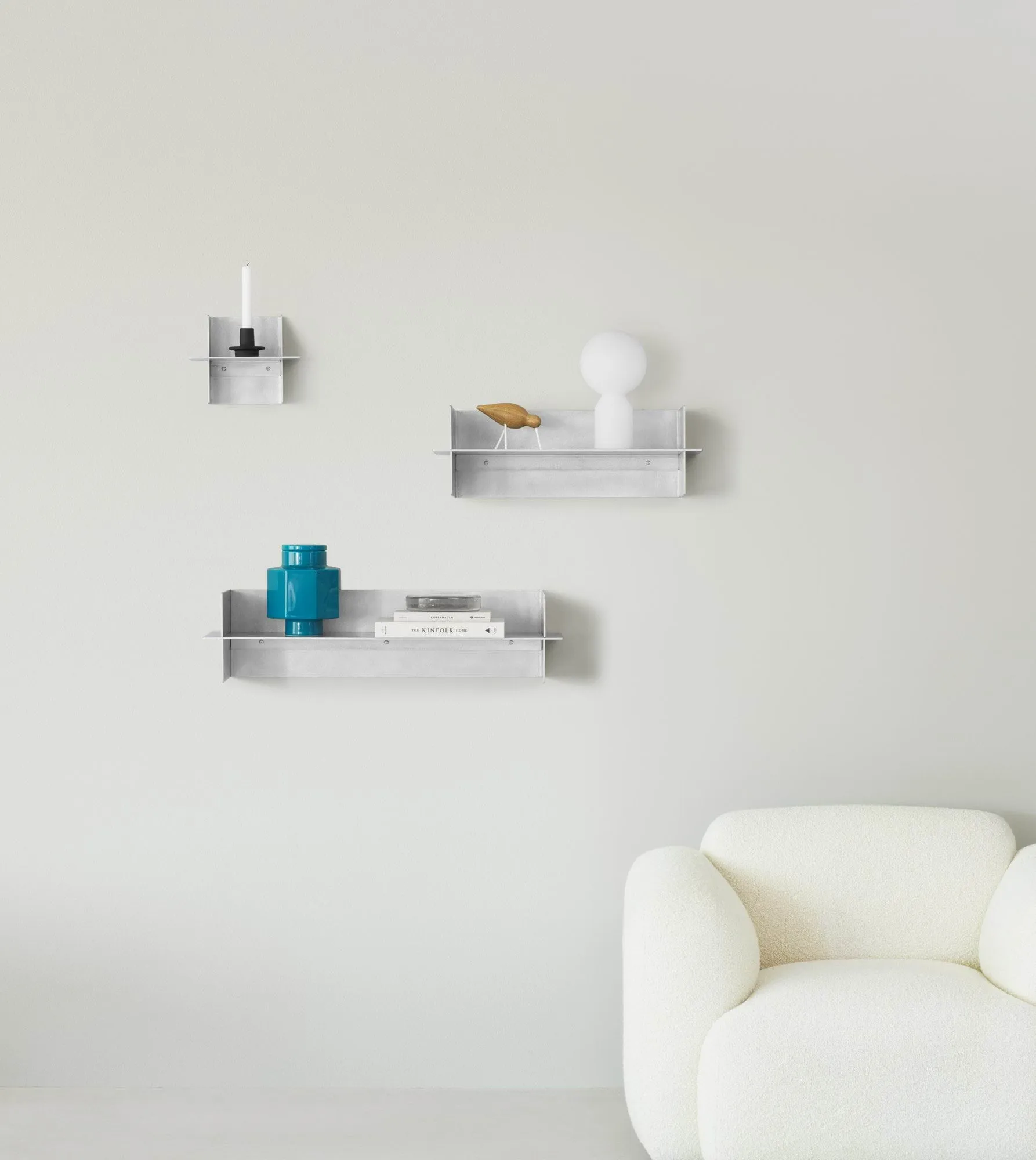 Alu Shelf shelf 25 cm, Aluminium Normann Copenhagen