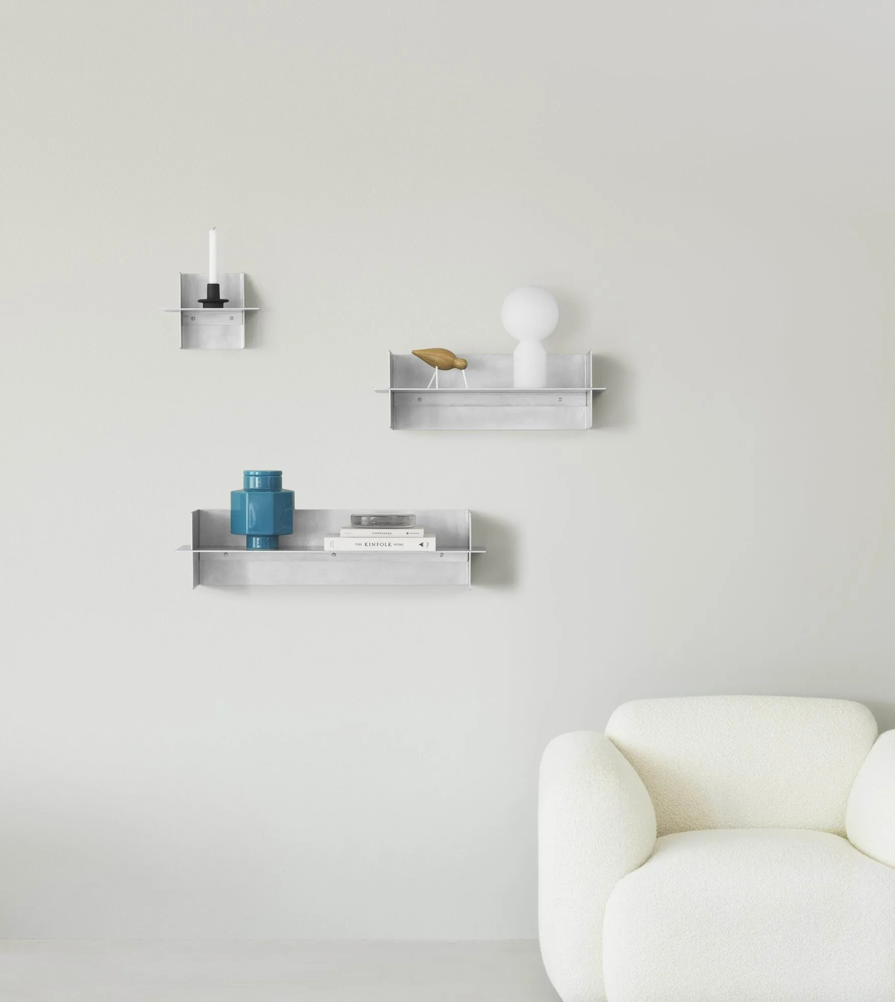 Alu Shelf shelf 60 cm, Aluminium Normann Copenhagen