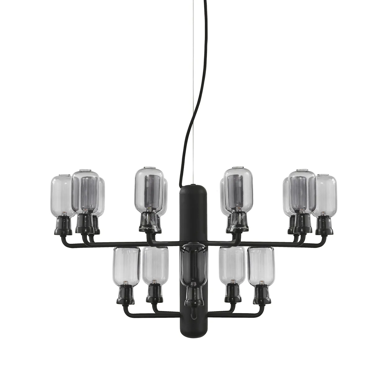 Normann Copenhagen Amp chandelier grey-black | Scandinavian Design | Pendant lamps | Grey