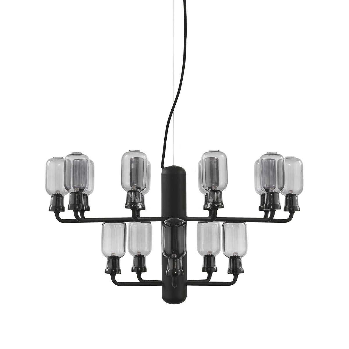 Normann Copenhagen Amp chandelier grey-black | Scandinavian Design | Pendant lamps | Grey
