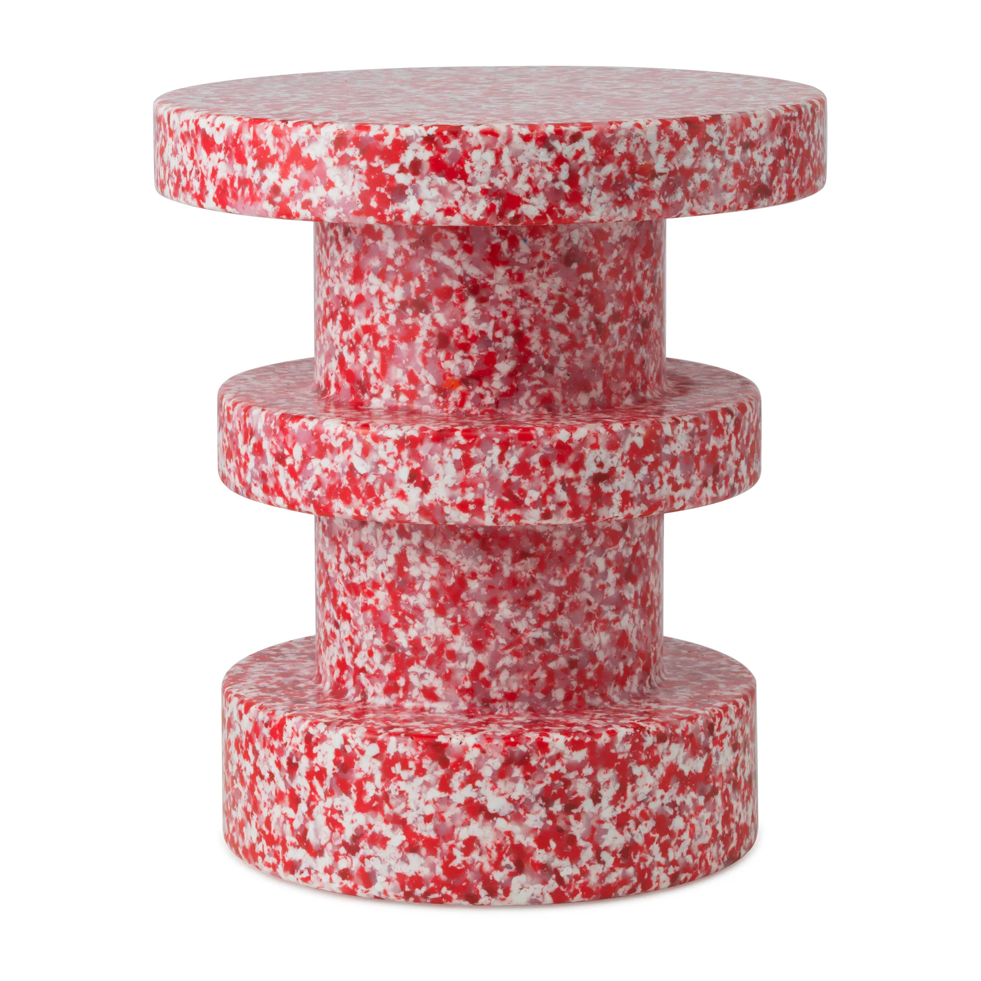 Bit Stack round stool, Red, Ø36x42 cm Normann Copenhagen