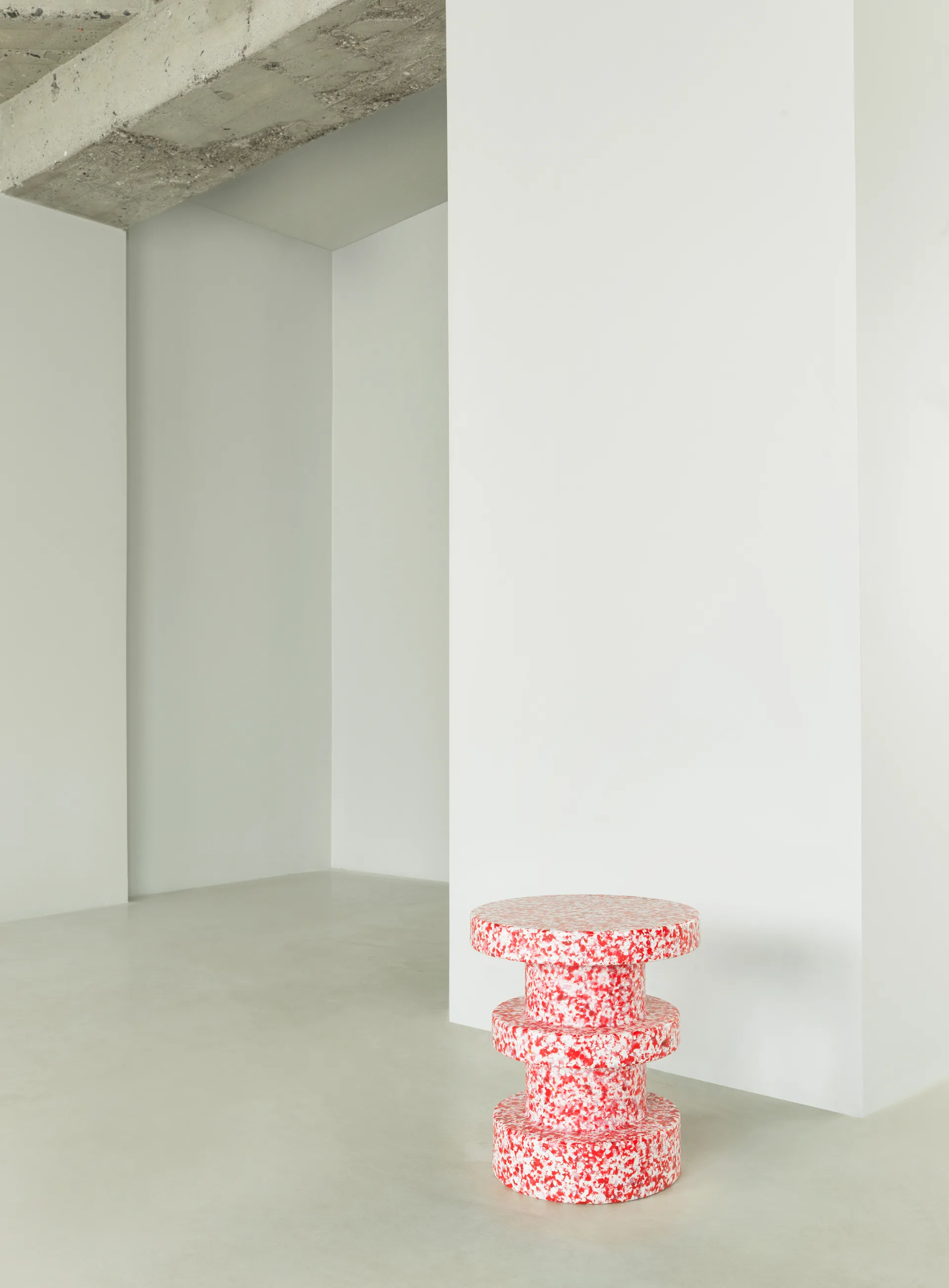 Bit Stack round stool, Red, Ø36x42 cm Normann Copenhagen