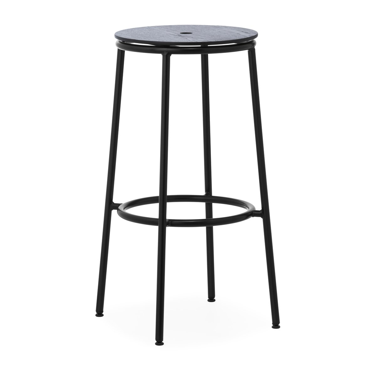Normann Copenhagen Circa barstool 75 cm Black oak | Scandinavian Design | Bar stools | Black