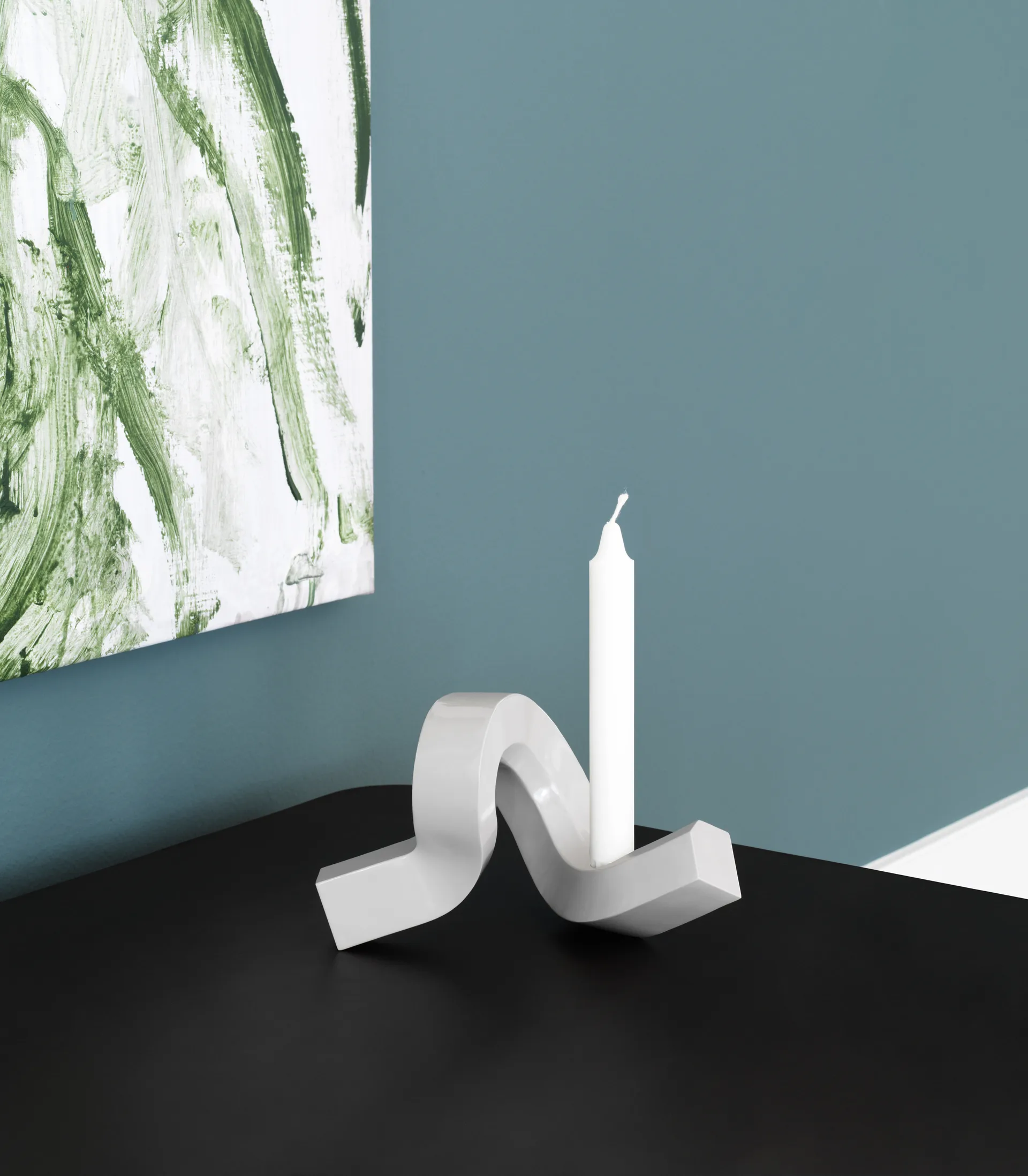 Crooked candle holder 1, Warm grey Normann Copenhagen