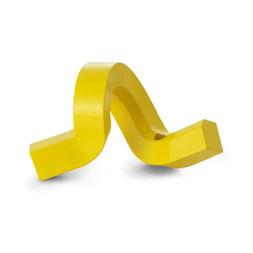 Crooked candle holder 1, Yellow Normann Copenhagen