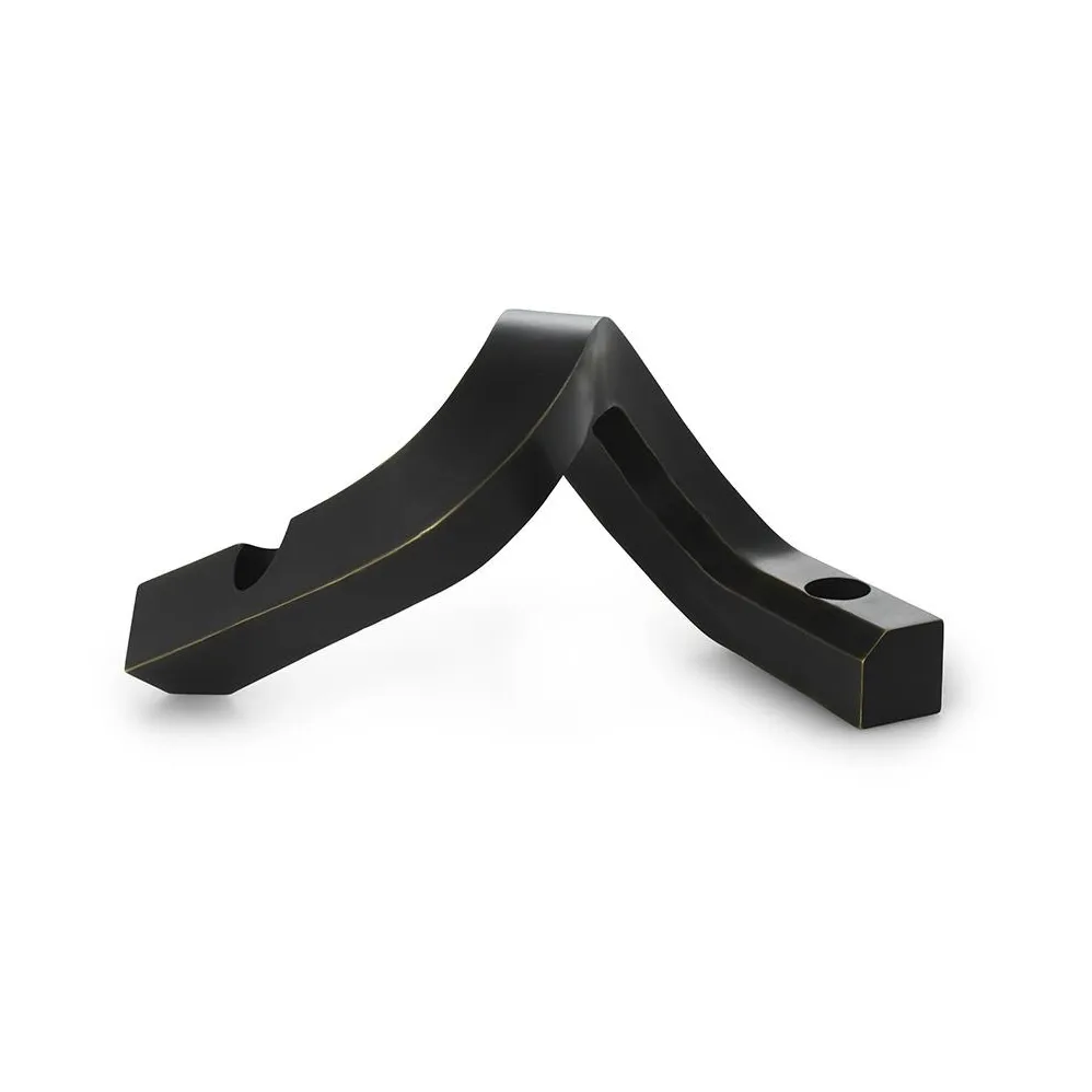Normann Copenhagen Crooked candle holder 2 Bronze | Scandinavian Design | Candle holders | Black