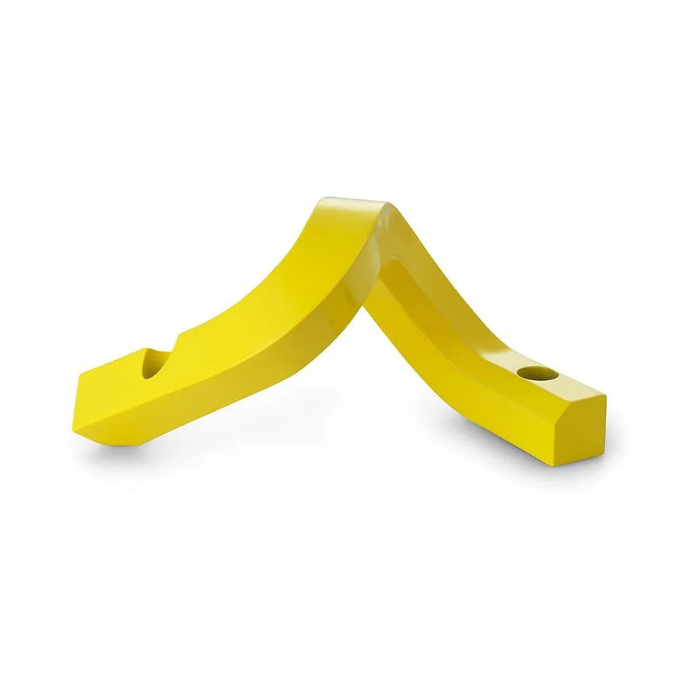 Normann Copenhagen Crooked candle holder 2 Yellow | Scandinavian Design | Candle holders | Yellow