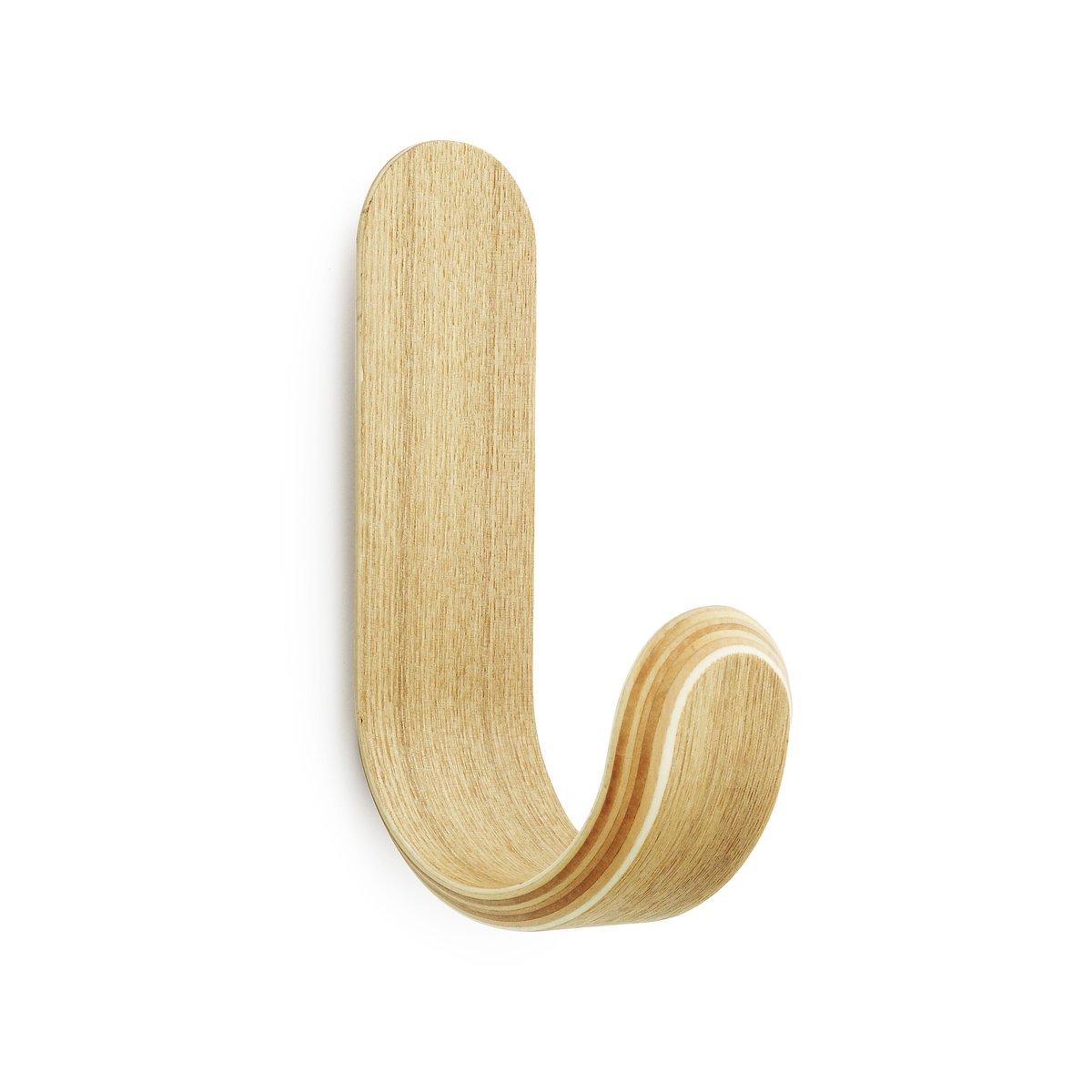 Normann Copenhagen Curve hook ash | Scandinavian Design | Clothes hooks & hangers | Brown