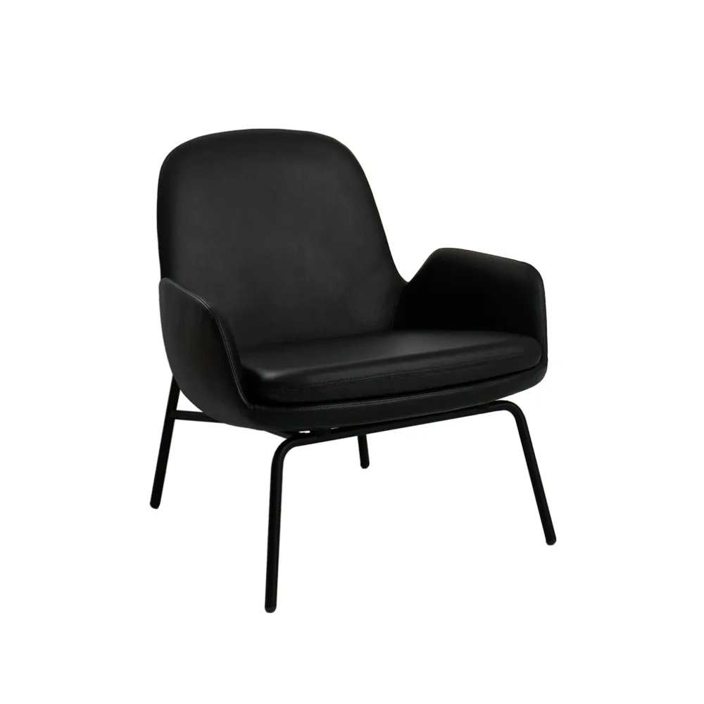 Era Low lounge chair, Leather tango black Normann Copenhagen