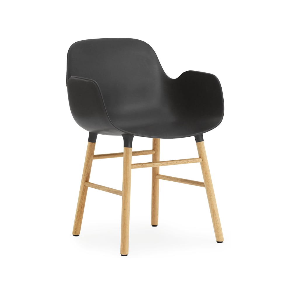 Normann Copenhagen Form armchair Black, oak legs | Scandinavian Design | Chairs | Black