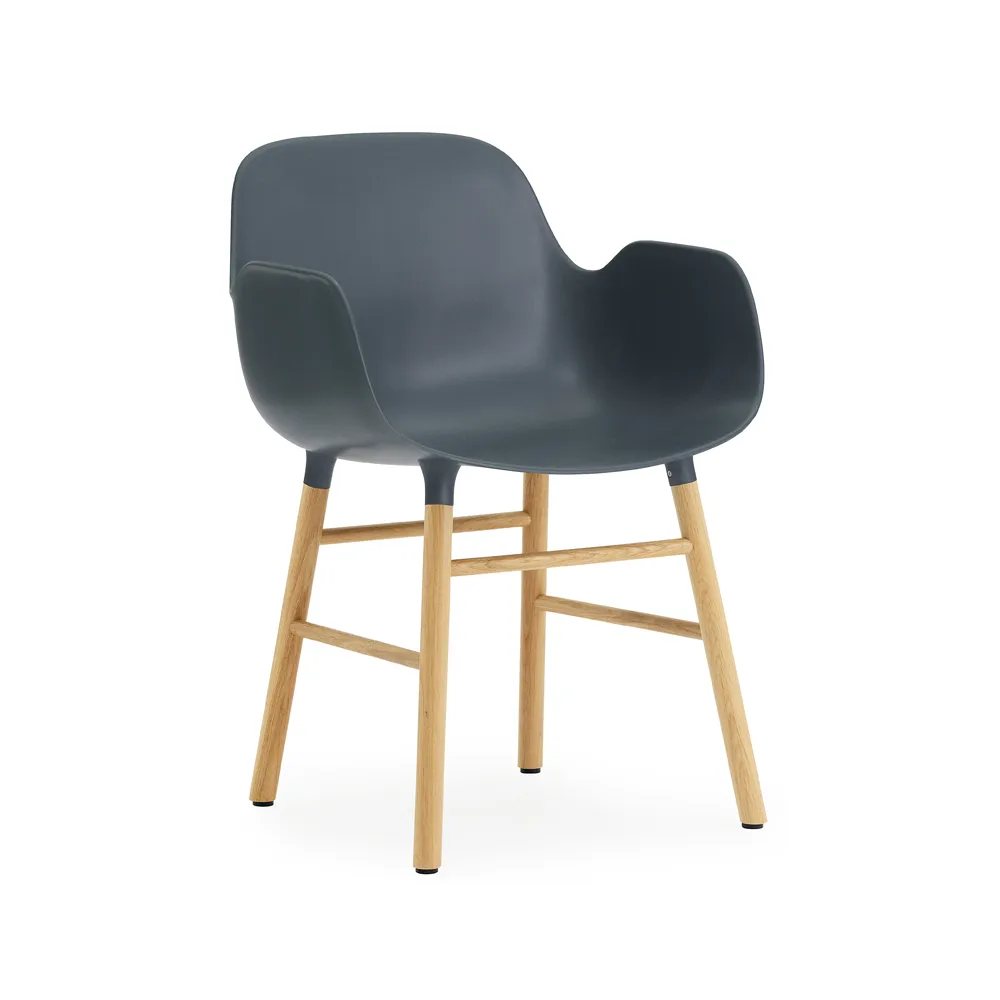 Normann Copenhagen Form armchair Blue, oak legs | Scandinavian Design | Chairs | Blue