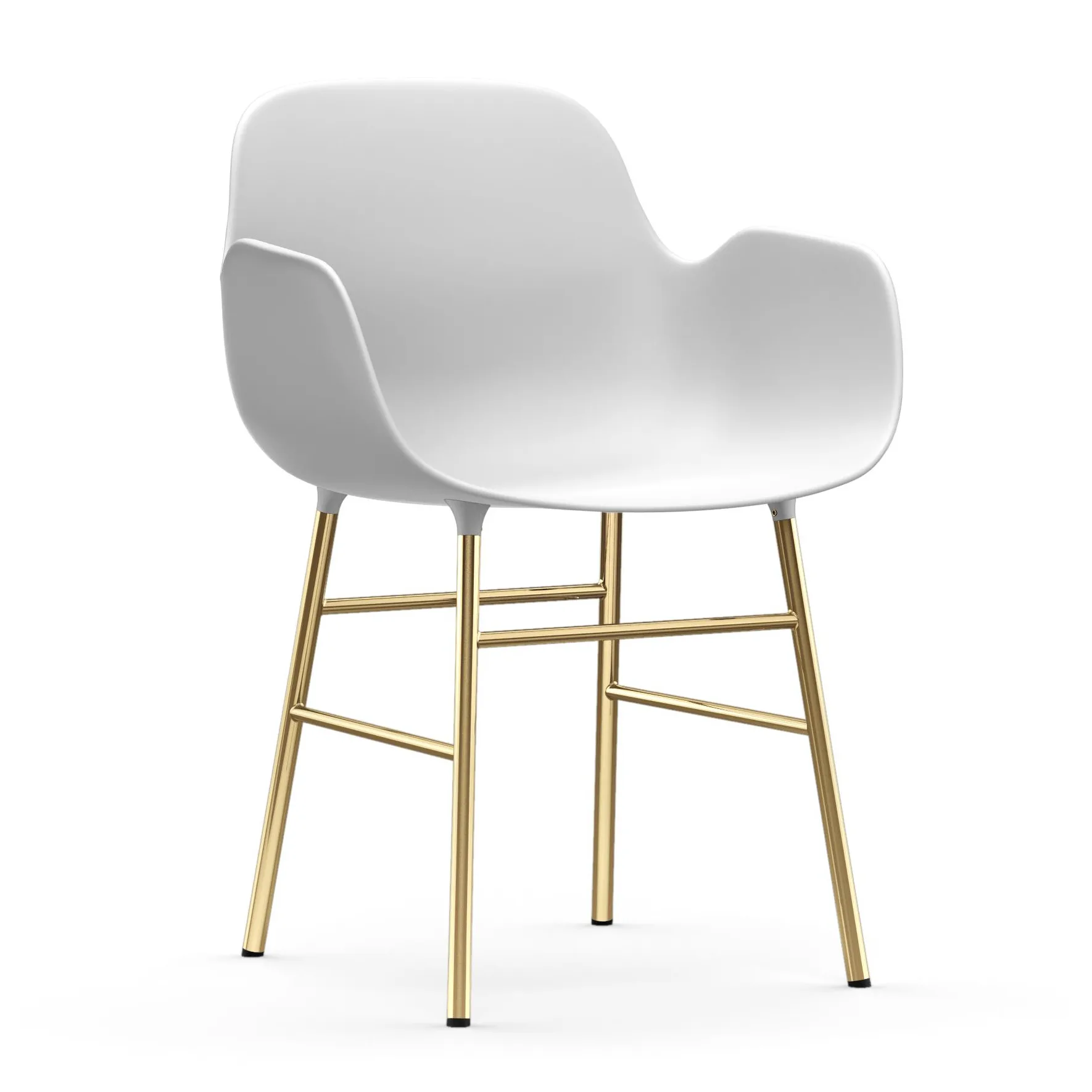 Form armchair bronze legs, White Normann Copenhagen