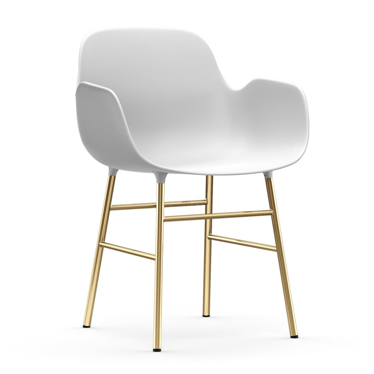 Normann Copenhagen Form armchair bronze legs White | Scandinavian Design | Chairs | White