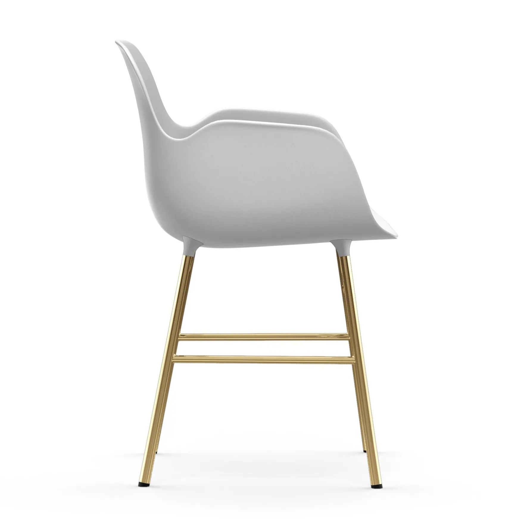 Form armchair bronze legs, White Normann Copenhagen