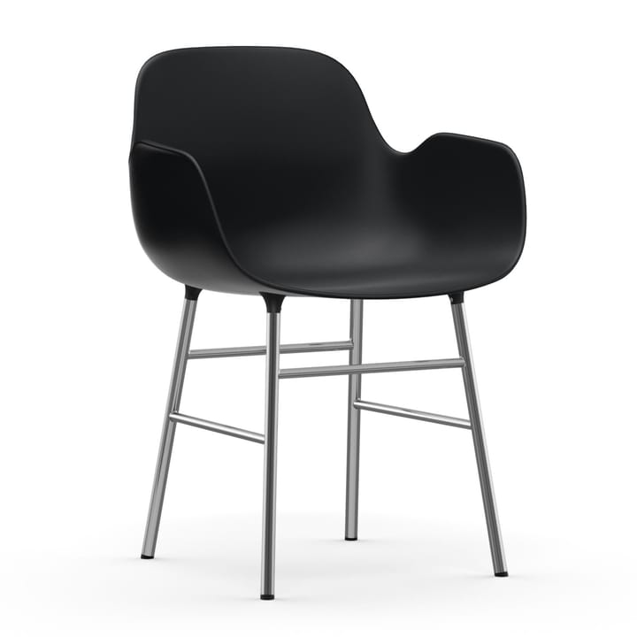 Form armchair chromed legs - Black - Normann Copenhagen