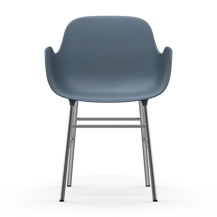 Form armchair chromed legs - Blue - Normann Copenhagen