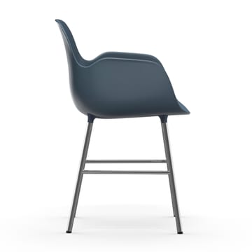 Form armchair chromed legs - Blue - Normann Copenhagen