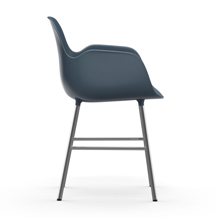 Form armchair chromed legs - Blue - Normann Copenhagen