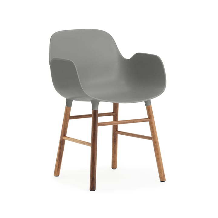 Form armchair - Grey, walnut legs - Normann Copenhagen