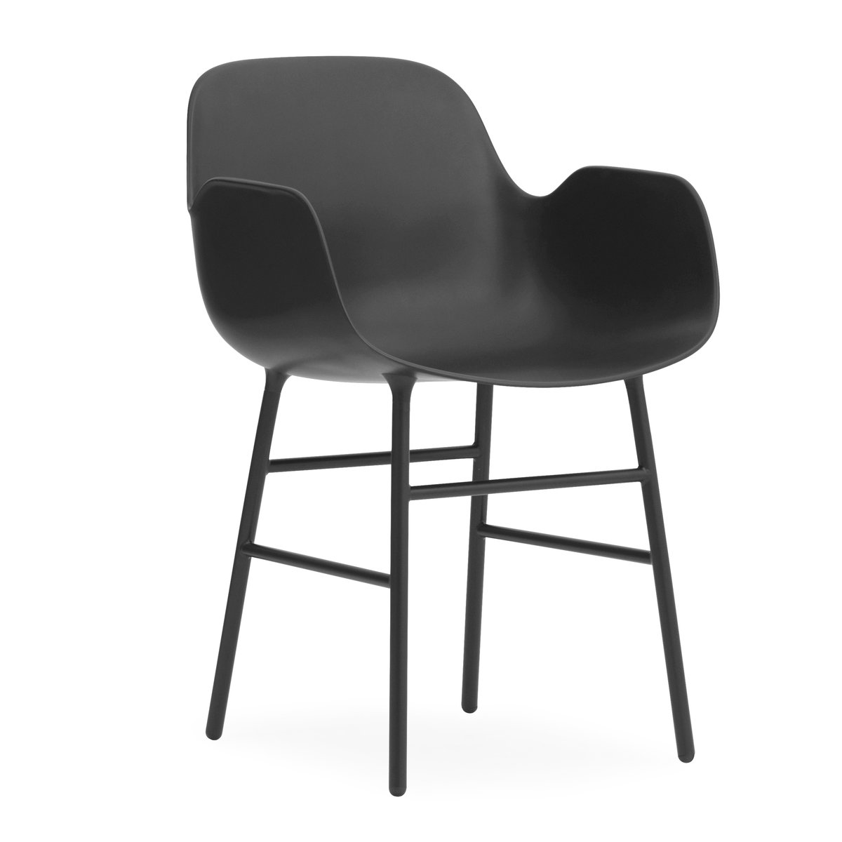 Normann Copenhagen Form armchair metal legs Black | Scandinavian Design | Chairs | Black