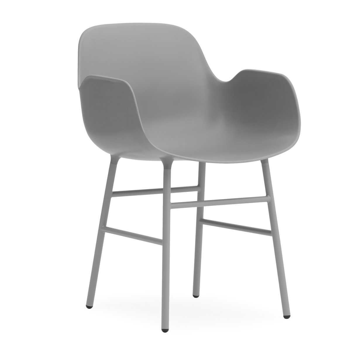 Normann Copenhagen Form armchair metal legs Grey | Scandinavian Design | Chairs | Grey