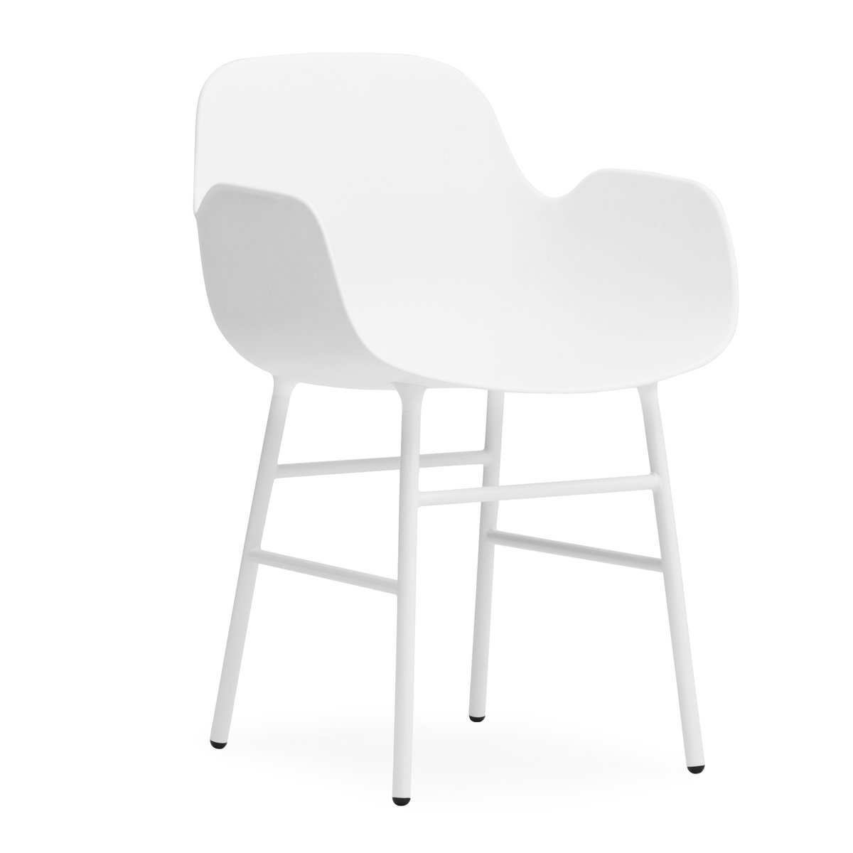 Normann Copenhagen Form armchair metal legs White | Scandinavian Design | Chairs | White