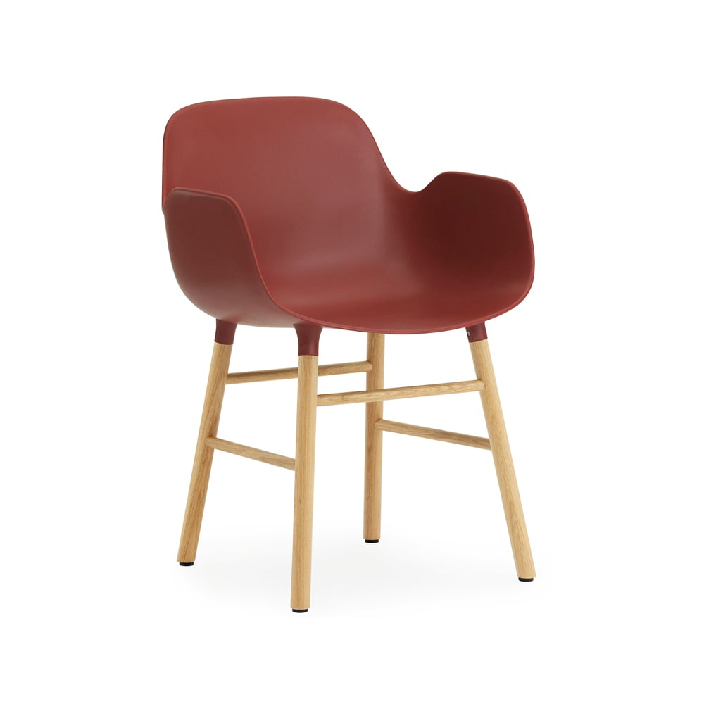 Normann Copenhagen Form armchair Red, oak legs | Scandinavian Design | Chairs | Red