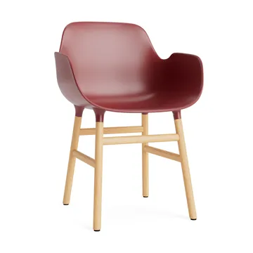 Form armchair - Red, oak legs - Normann Copenhagen