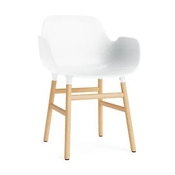 Form armchair - White, oak legs - Normann Copenhagen