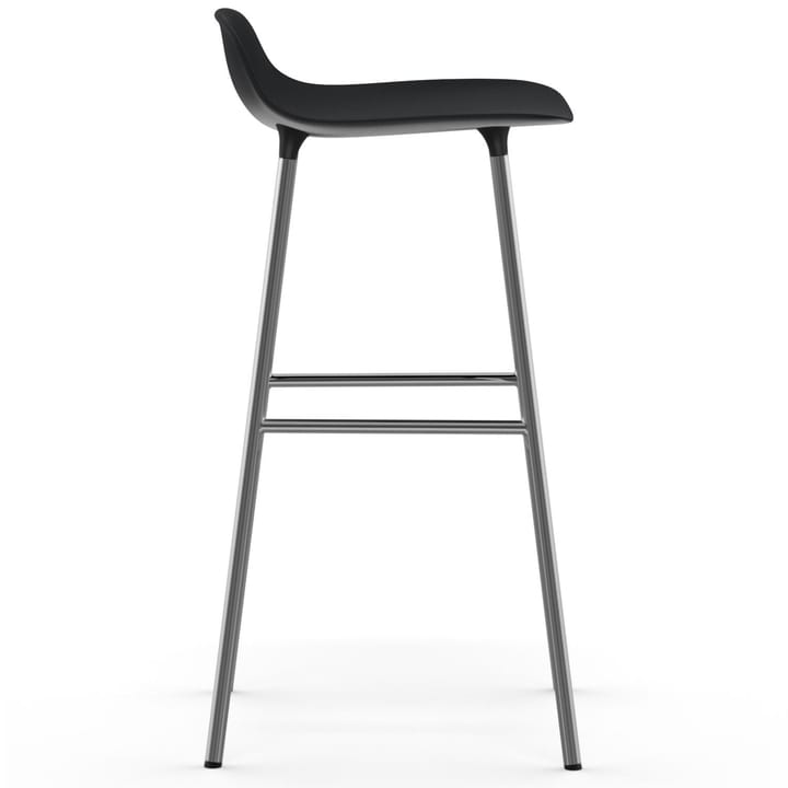 Form bar stool chrome leg 75 cm - black - Normann Copenhagen