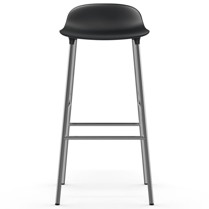 Form bar stool chrome leg 75 cm - black - Normann Copenhagen