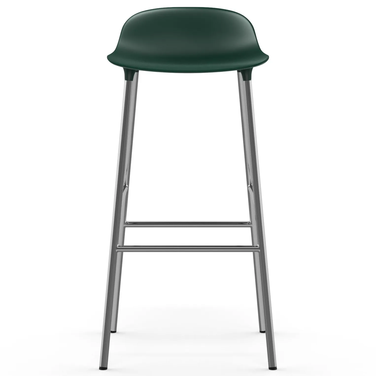 Form bar stool chrome leg 75 cm, green Normann Copenhagen