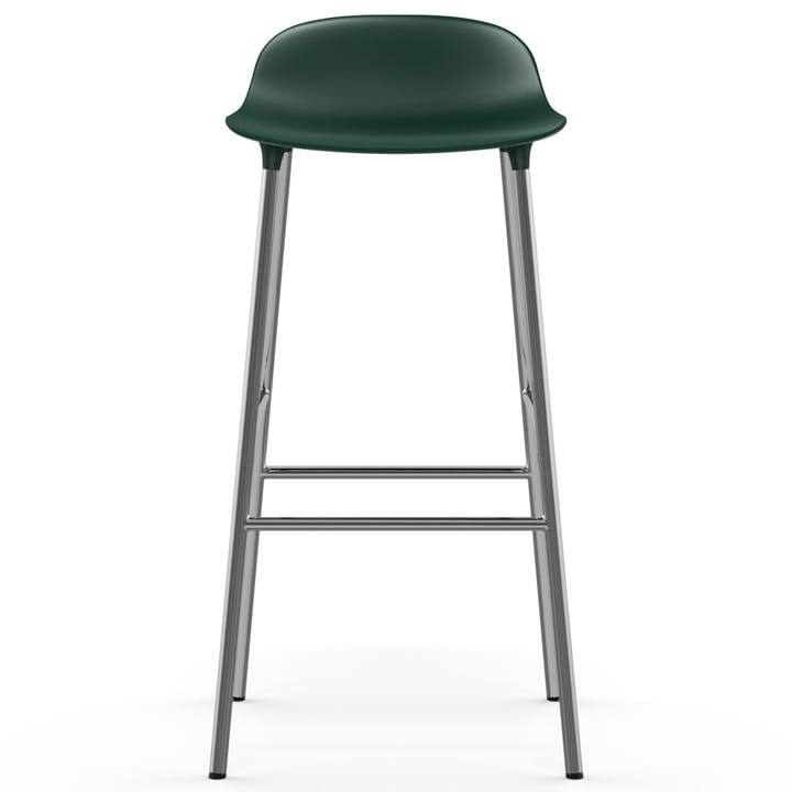 Form bar stool chrome leg 75 cm - green - Normann Copenhagen